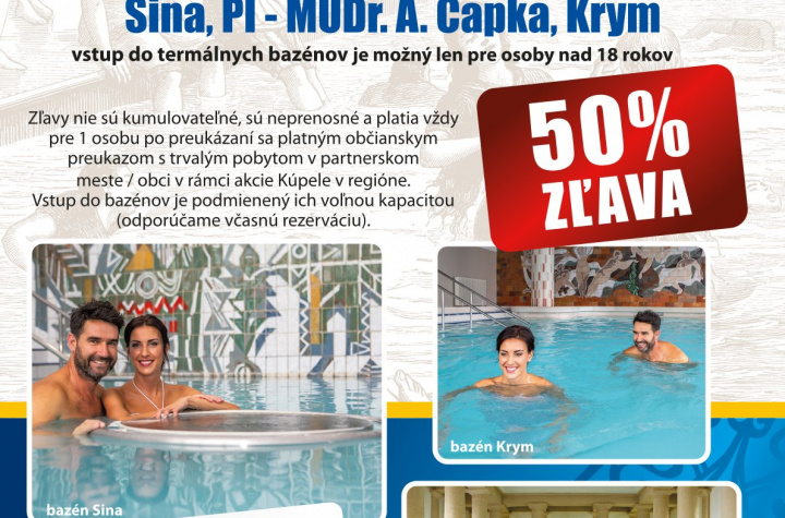 Kúpele v regióne 2025 - 2026