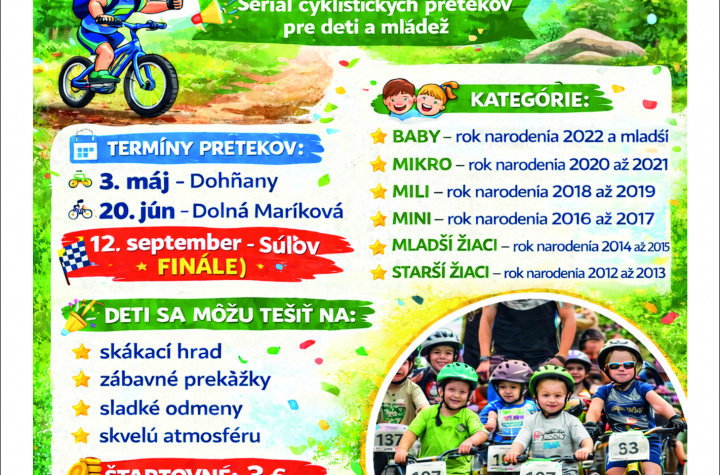 Detská Považská cykloliga 2026
