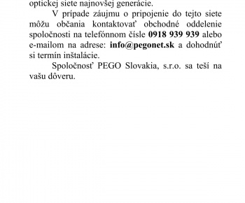 Optický internet v obci