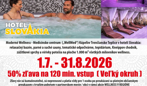 Wellness v regióne júl - august 2026  