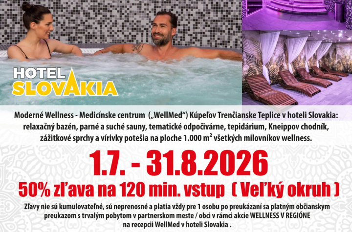 Wellness v regióne júl - august 2026 
