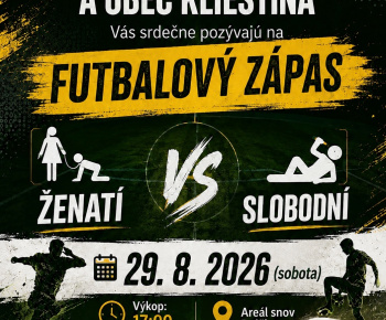 Futbalový zápas ženatí proti slobodným 29.08.2026