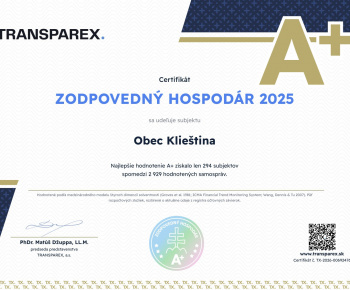 Certifikát . Zodpovedný hospodár 2025