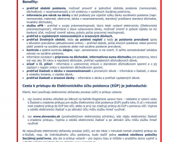 Elektronický účet poistenca Elektronický účet poistenca