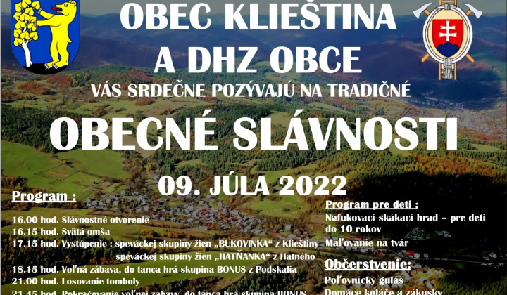 Obecné slávnosti dňa 09.07.2022